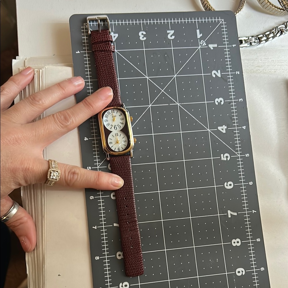 John Weitz Watch with leather Strap